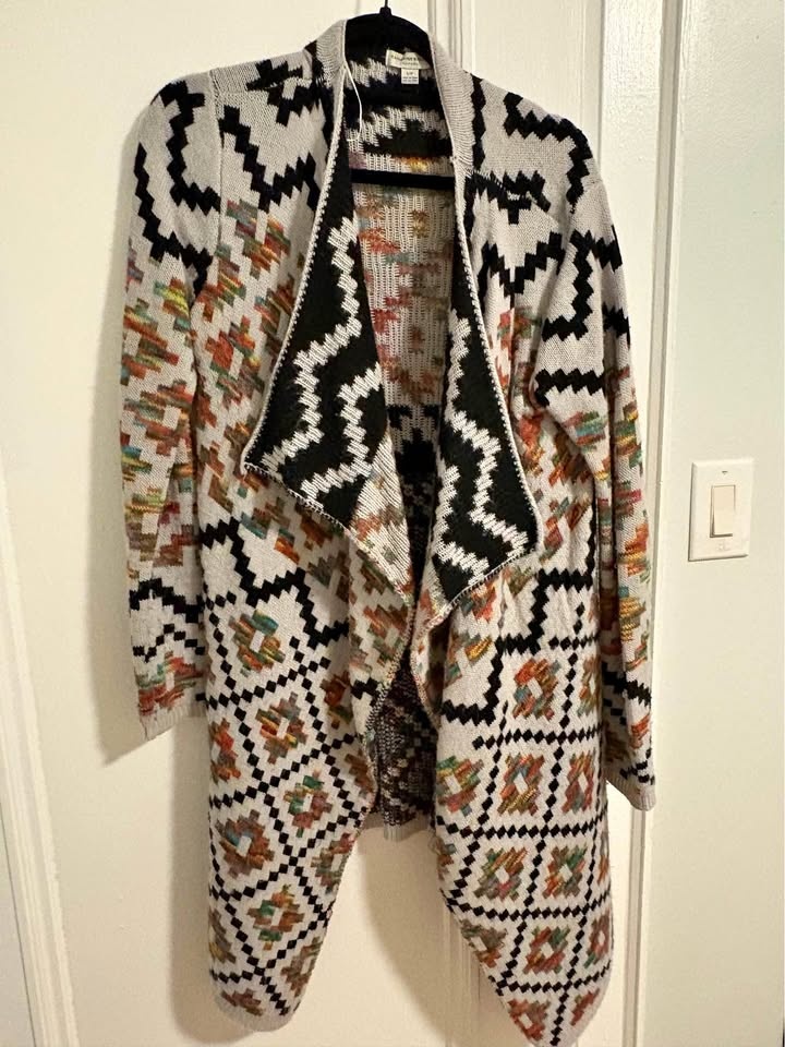 Katherine Barclay Multicolor Geometric Cardigan S/M