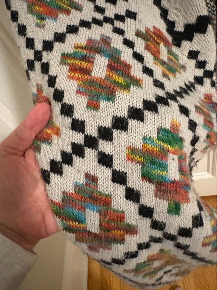 Katherine Barclay Multicolor Geometric Cardigan S/M - photo 2