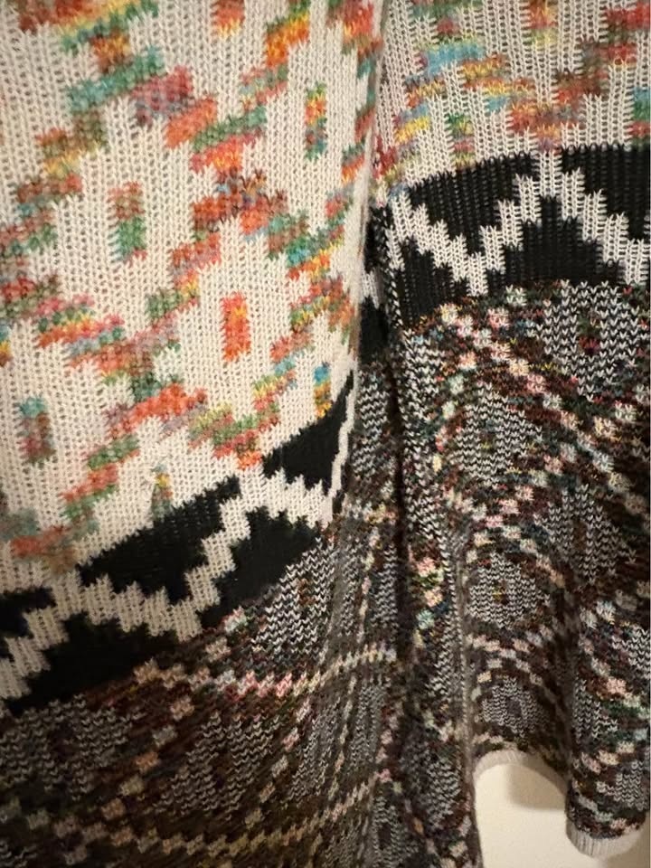 Katherine Barclay Multicolor Geometric Cardigan S/M - photo 3