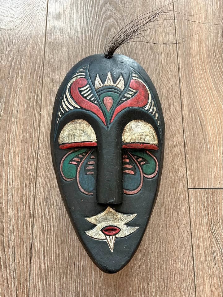 Hand-Carved Painted Wooden Mask