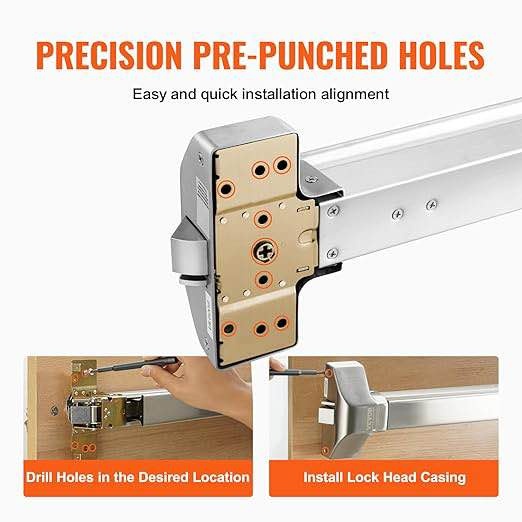 VEVOR Push Bar Door Locks, Stainless Steel Panic Bars - photo 4