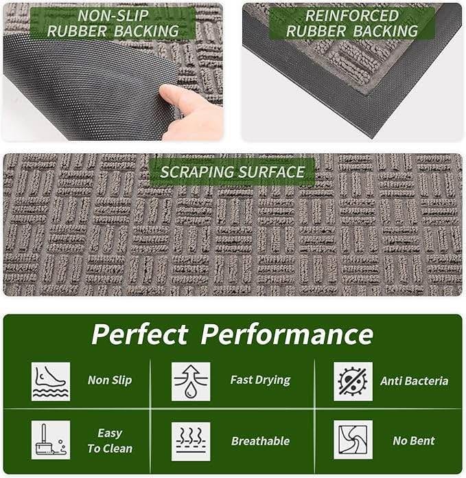 New Front Door Mats 24”x36” Grey - photo 3