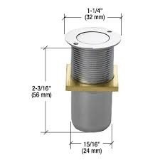 C.R. LAURENCE AMR207BN CRL Brushed Nickel Dust Proof Keeper