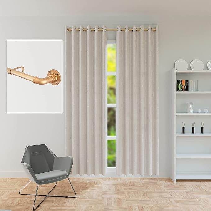 1" Industrial Pipe Curtain Rod 48-84” Indoor/Outdoor - photo 2