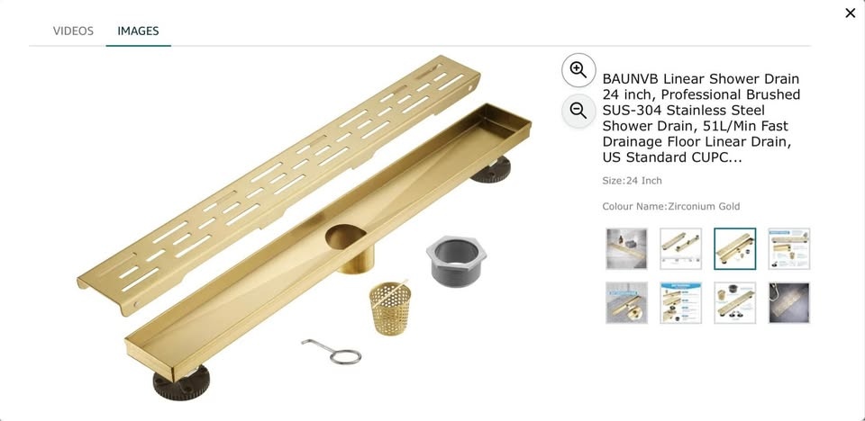 BAUNVB Linear Shower Drain 24 inch - photo 2