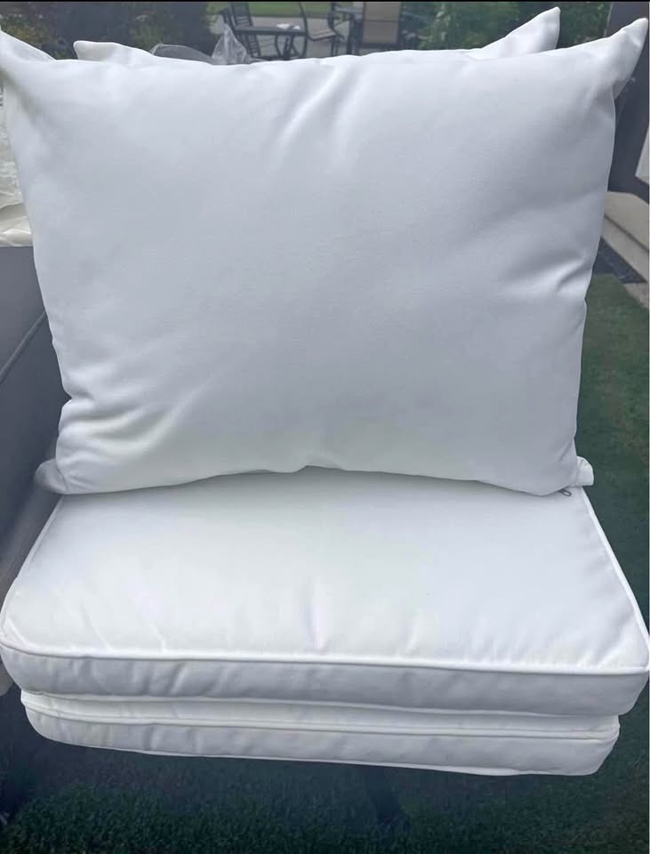 2 Seat + 2 Back Patio Set Cushions 20”x22”