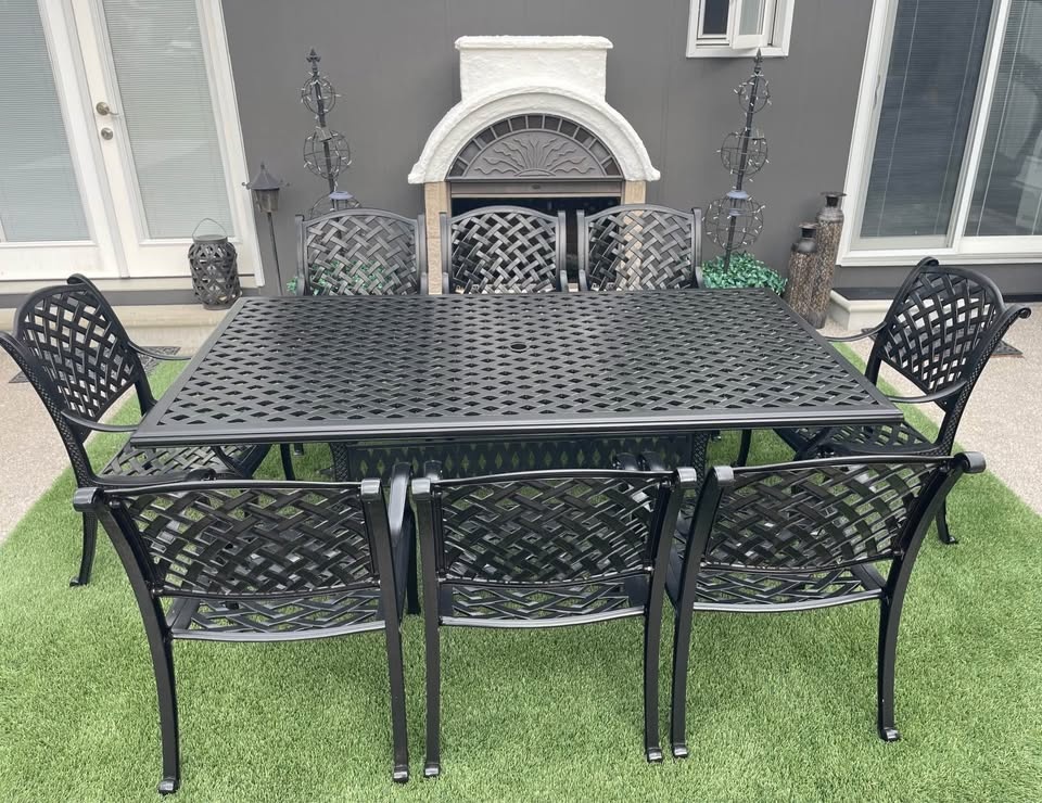 Extra Large Heavy Commercial Patio Set - Table & 8 Armchairs - photo 2