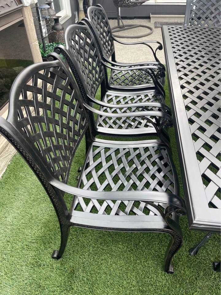 Extra Large Heavy Commercial Patio Set - Table & 8 Armchairs - photo 5