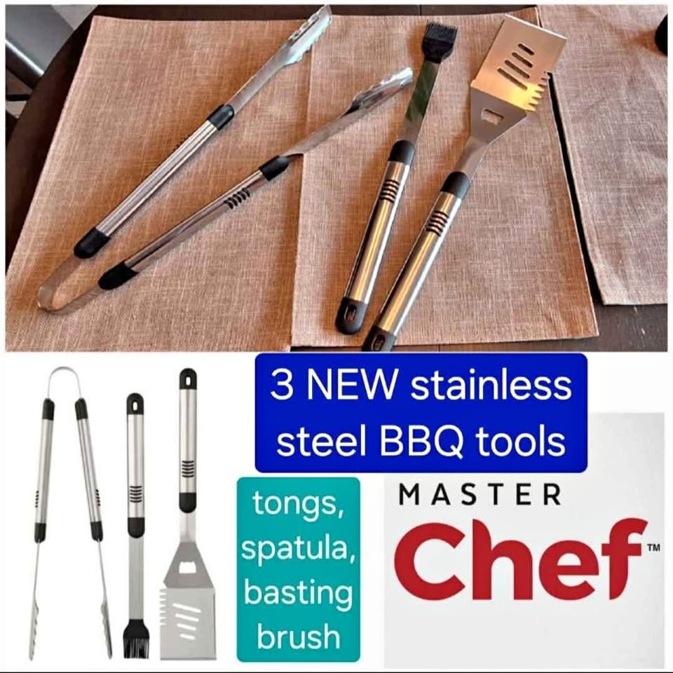 NEW BBQ Tools Set - Master Chef, stainless steel