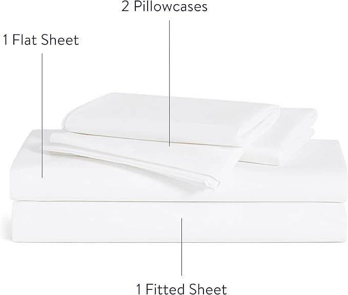 Brooklinen Percale Sheet Set - Queen - White - photo 2