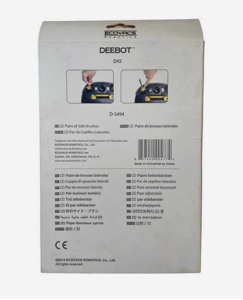 Ecovacs D-S494 - D45 Side Brushes Replacement For Deebot - photo 3