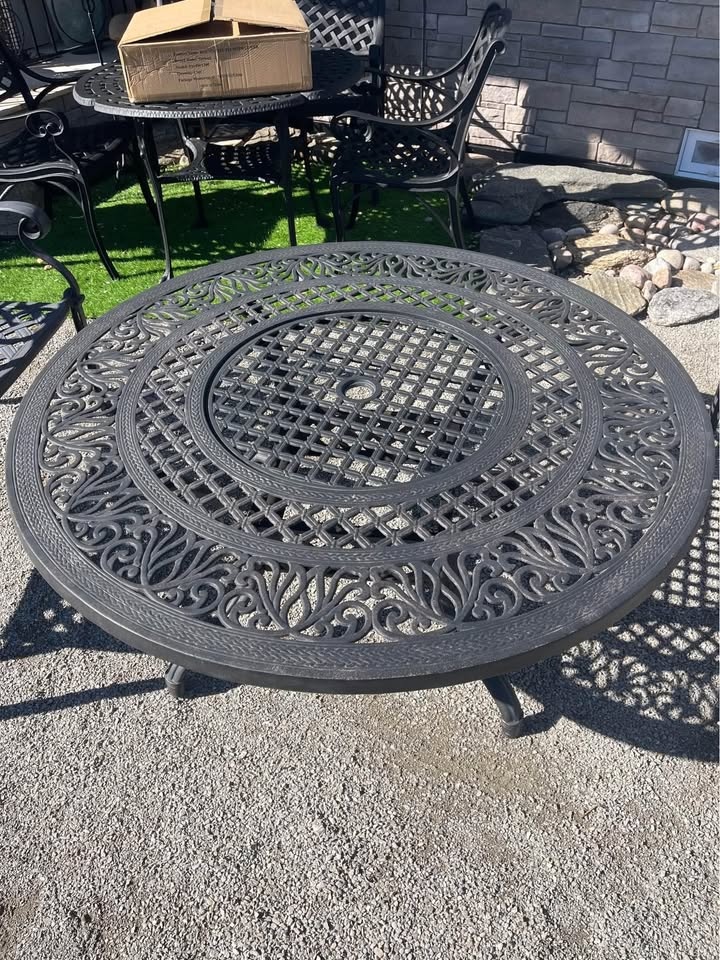 Wood Burning Fire-pit/BBQ Table With 2 Benches - photo 5