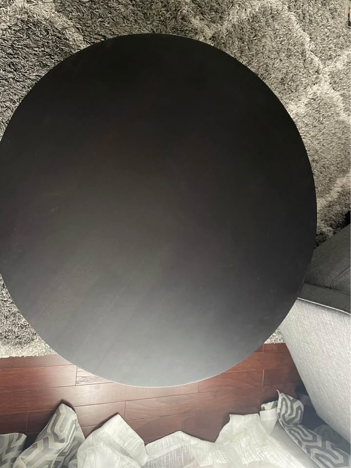 New Custom Coffee Table - 35” Black Acacia Wood Top With Gold Ba - photo 4