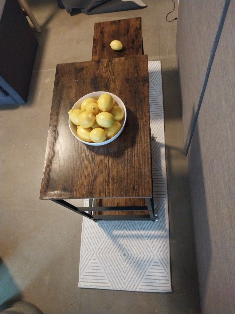 Heavy-Duty Rolling Cart + Side Table – $25 - photo 3
