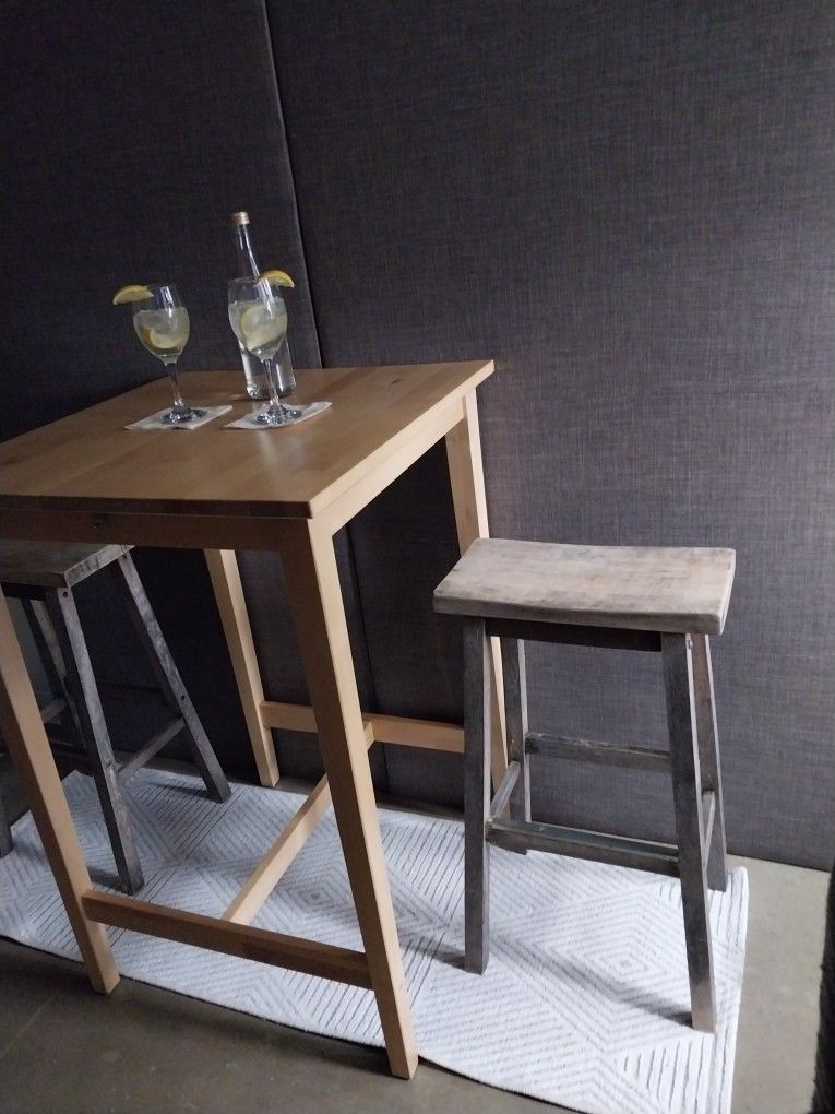 IKEA BJÖRKUDDEN Solid Wood Bar Table – Like New - photo 3