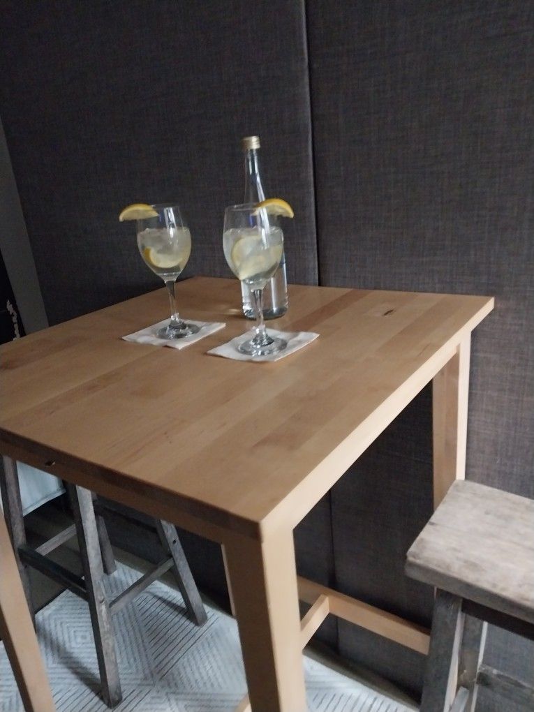 IKEA BJÖRKUDDEN Solid Wood Bar Table – Like New - photo 4