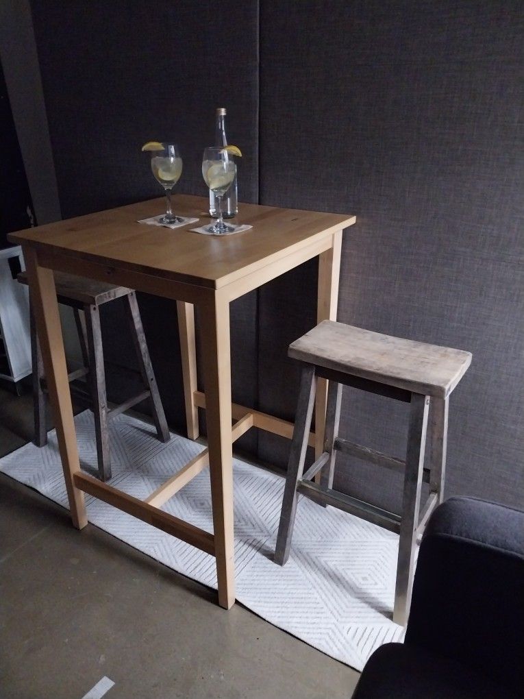 IKEA BJÖRKUDDEN Solid Wood Bar Table – Like New - photo 5