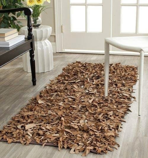 NEW! Gorgeous Leather Strap Shag Rugs 3Ftx5Ft - 40% OFF