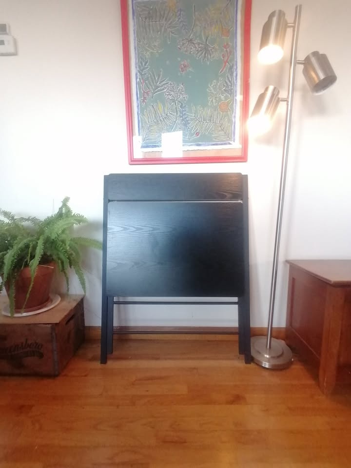 Black Wood-Finish Foldable Desk - photo 3