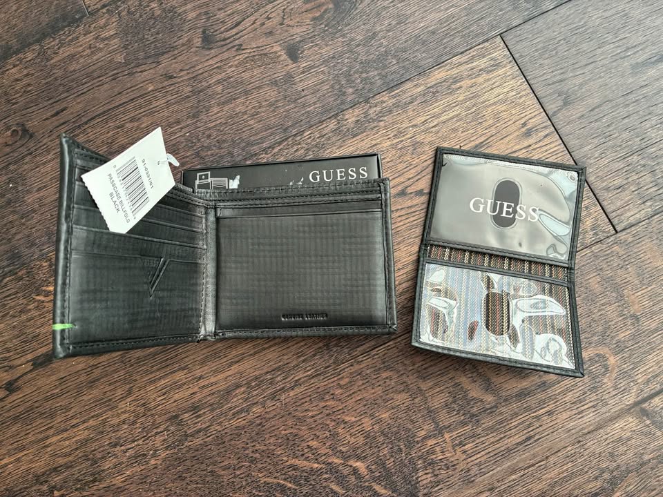 Black leather wallet (unused) - photo 4