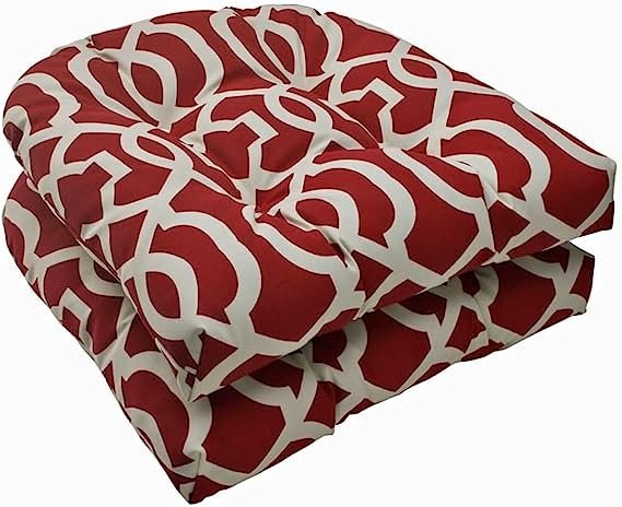 Pillow Perfect Forsyth Wicker Seat Cushion, Set of 2