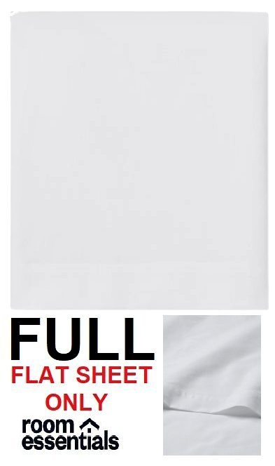 Full Size - Easy Care Flat Sheet White - Room Essentials