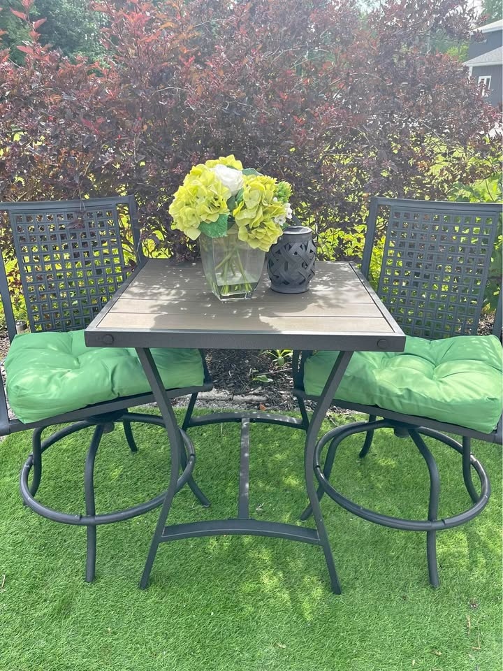 Gorgeous And Sturdy Bar Height Patio Bistro Set