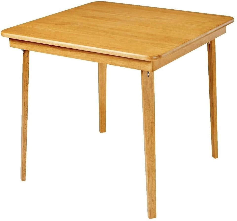 32" Stakmore Straight Edge Folding Table - Oak