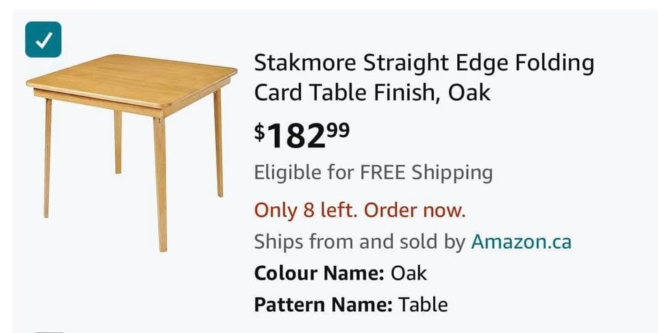32" Stakmore Straight Edge Folding Table - Oak - photo 3