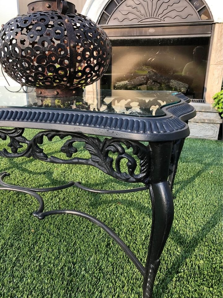 Unique & Beautiful, Antique Cast Iron Coffee Table - photo 3