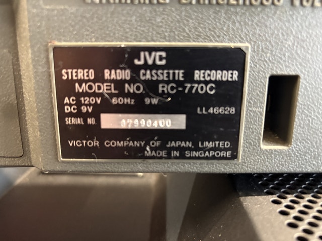 JVC Boombox RC-770C. panasonic RX-4951. Citizen JTR 1810G - photo 4