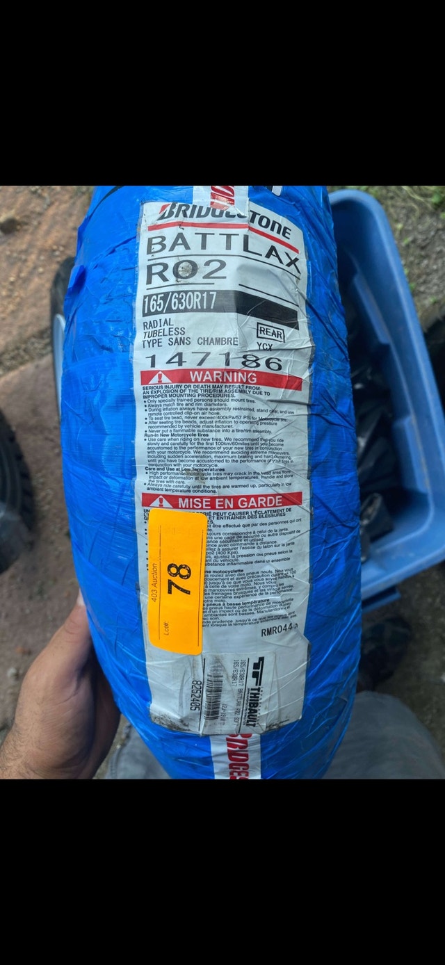 Bridgestone Battlax R02 Motorcycle Tire 165/630R17 New