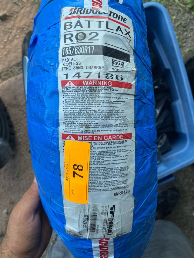 Bridgestone Battlax R02 Motorcycle Tire 165/630R17 New - photo 2
