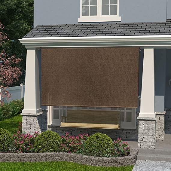 Coolaroo Exterior Roller Shade, 8 by 8-Feet, Walnut - photo 2
