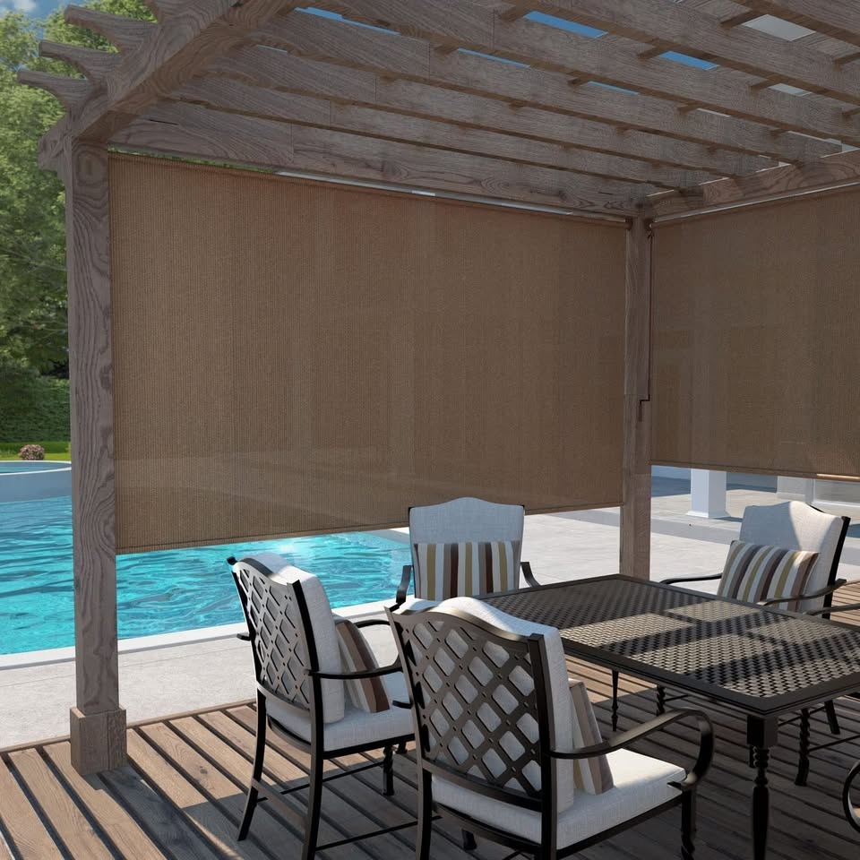 Coolaroo Exterior Roller Shade, 8 by 8-Feet, Walnut - photo 3