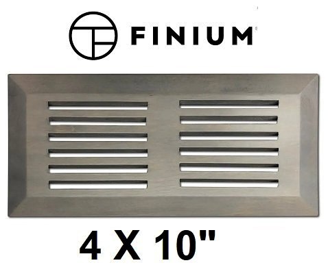 Finium White Wash Hardwood 4X10" Top Mount Air Vent