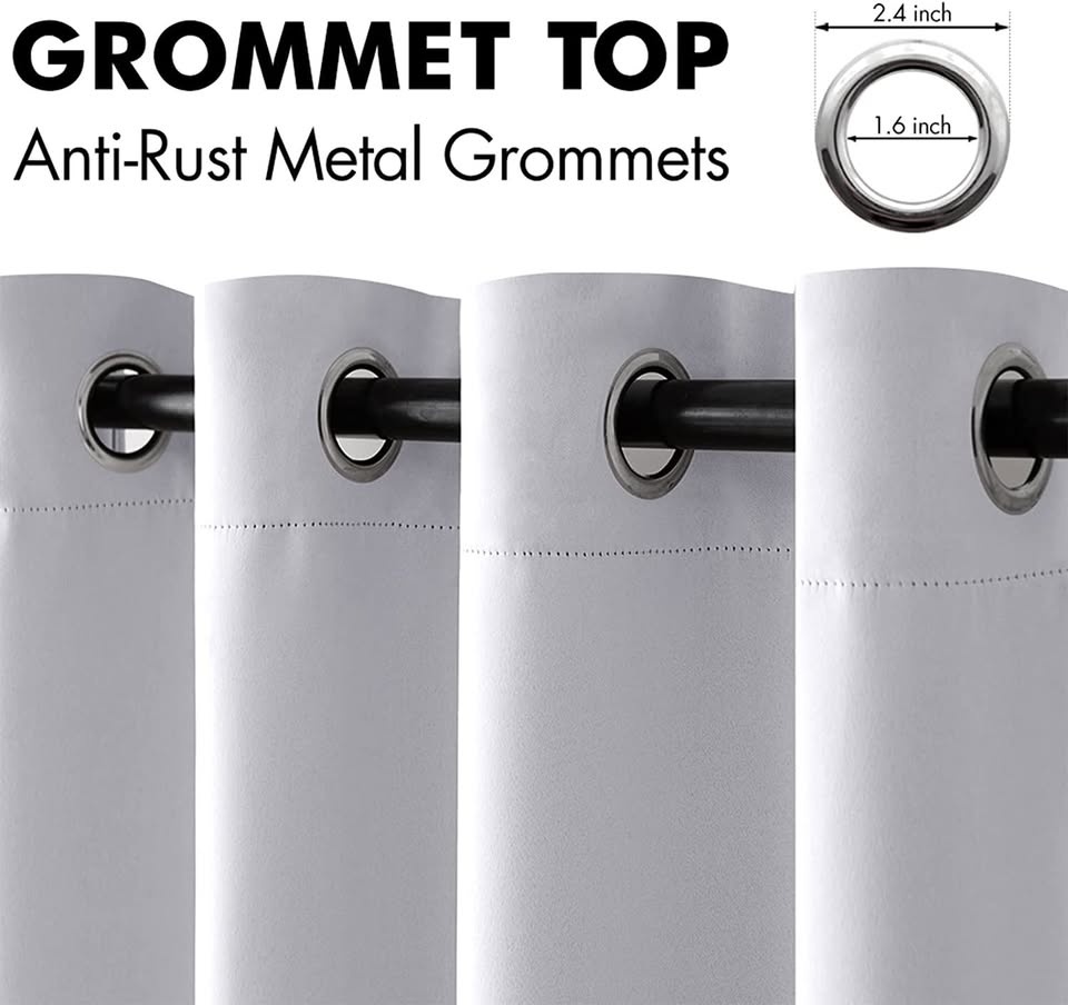 Grommet Thermal Insulated Room Darkening Curtains - photo 2