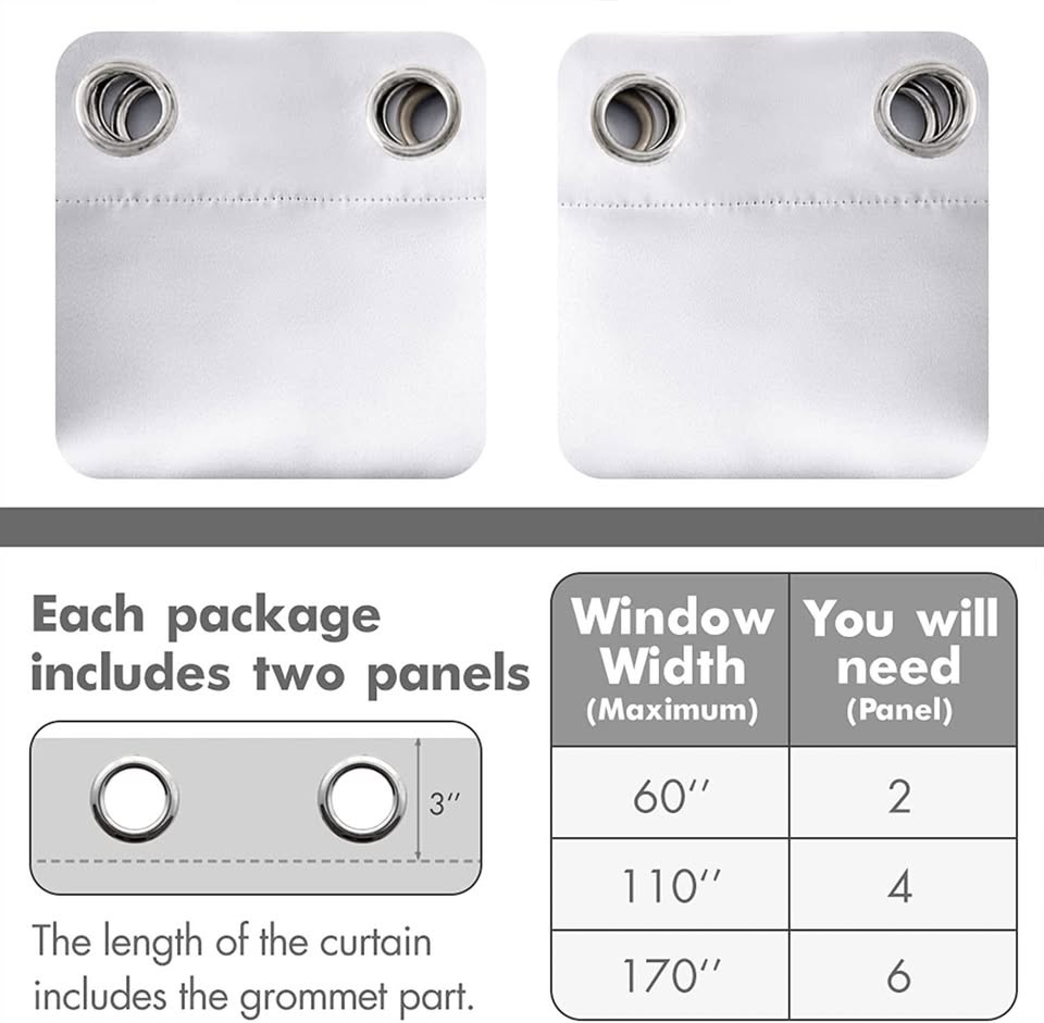 Grommet Thermal Insulated Room Darkening Curtains - photo 3