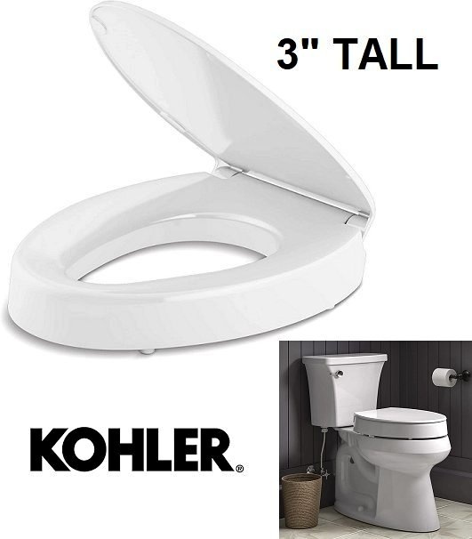 Kohler - Hyten Elevated Quiet-Close Round Toilet Seat