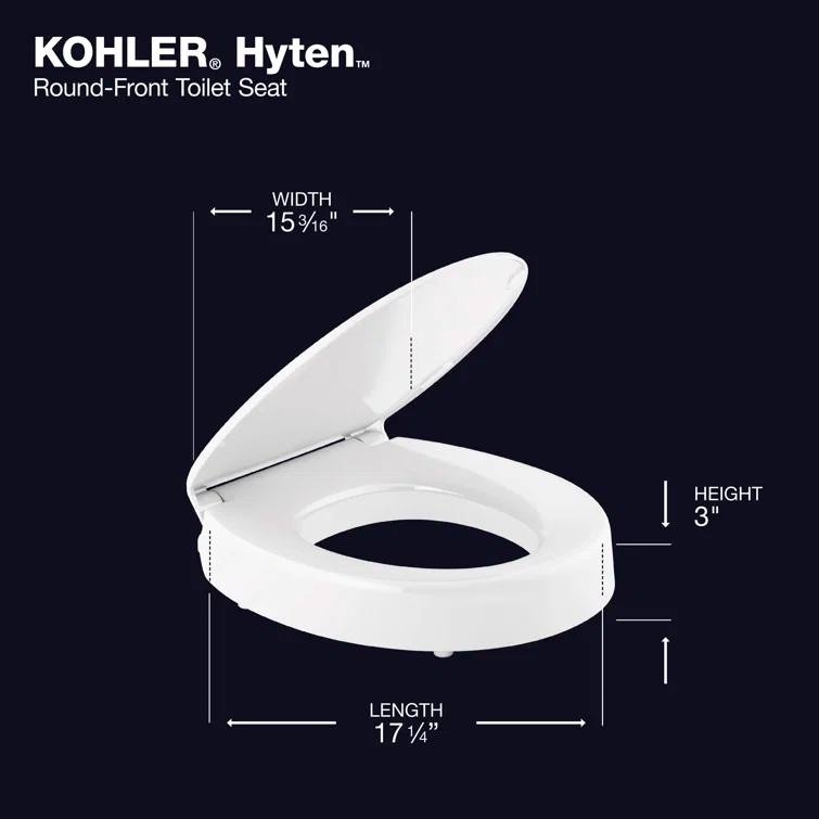 Kohler - Hyten Elevated Quiet-Close Round Toilet Seat - photo 3