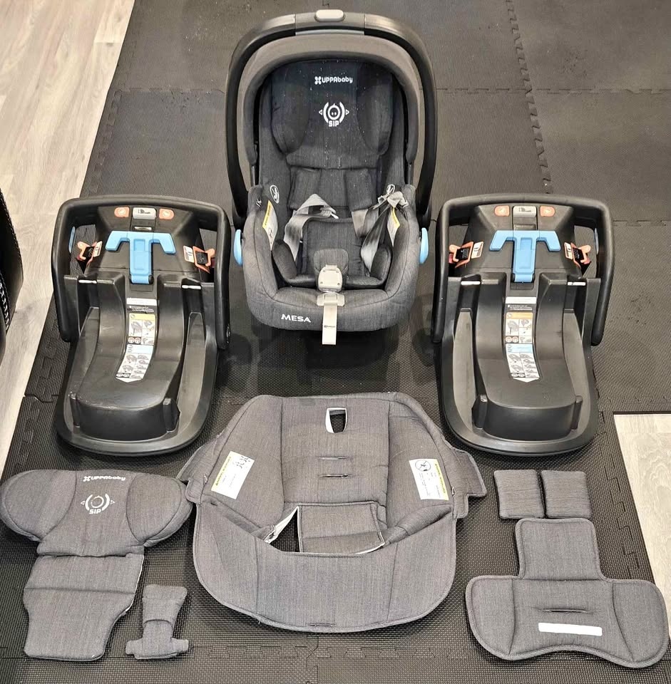 Uppababy Mesa V2 Carseat With 2 Bases + Extra Back Up Cushions