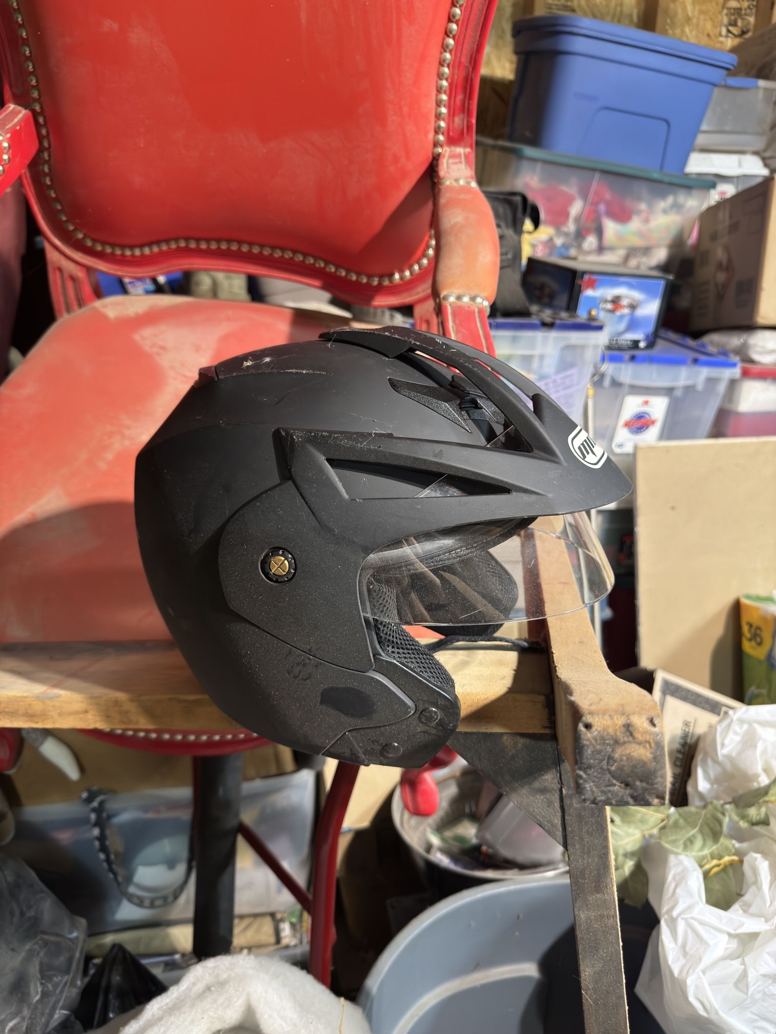 MMG Black Motorcycle Helmet