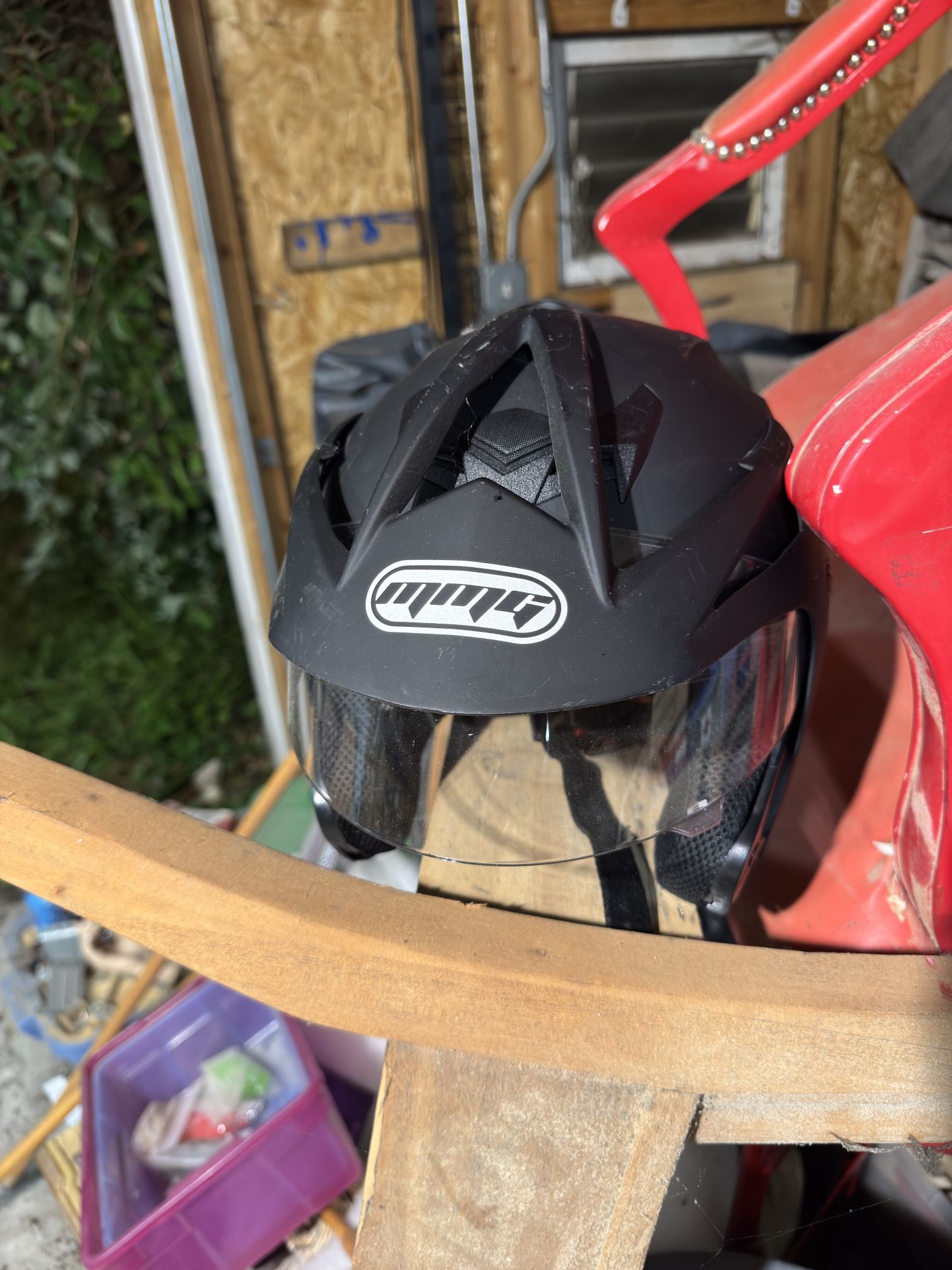 MMG Black Motorcycle Helmet - photo 2