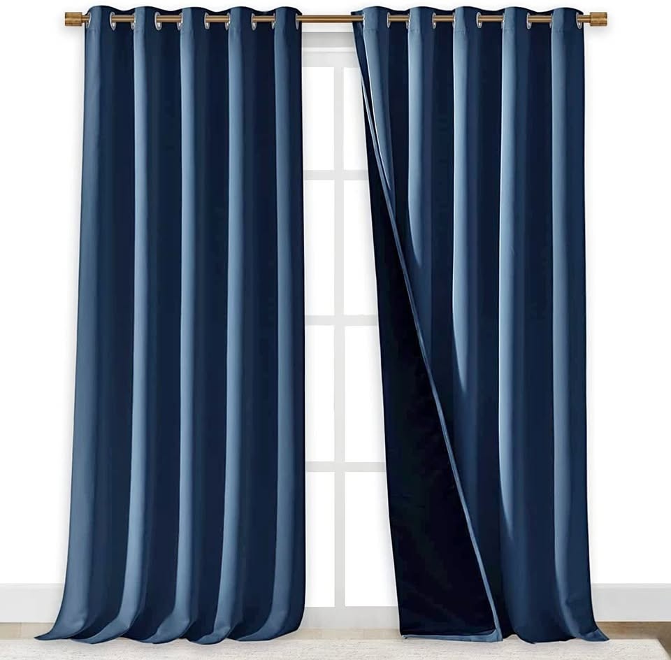100% Blackout - Thermal Insulated Curtains For XL Windows