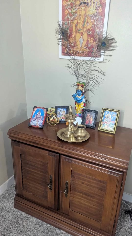 Solid Wood Pooja Mandir / Stand wt door