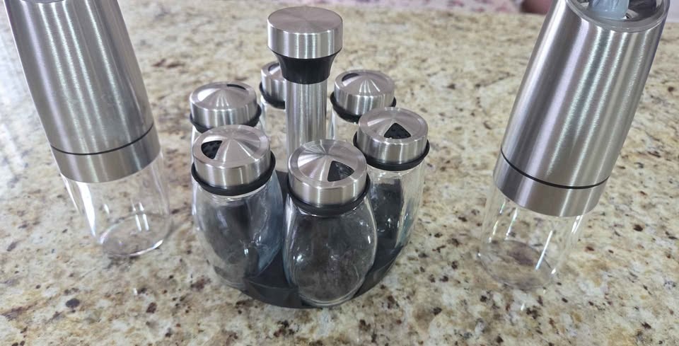 9-pc Spice rack + Grinder set - photo 2