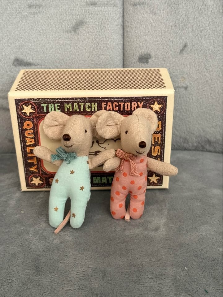 MAILEG TWINS, BABY MICE IN MATCHBOX - photo 5