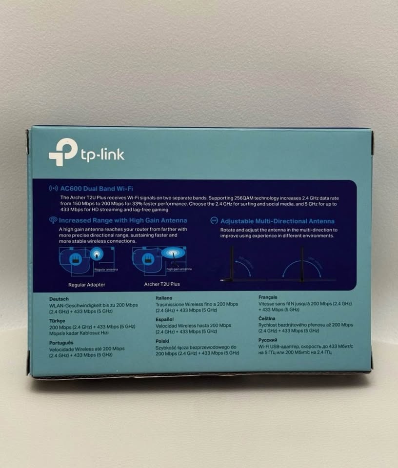 TP-Link Archer T2U Plus AC600 USB WiFi Adapter - photo 2