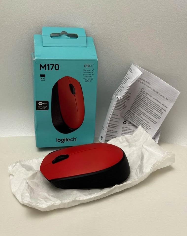 Logitech M170 Wireless Mouse - Red - photo 2