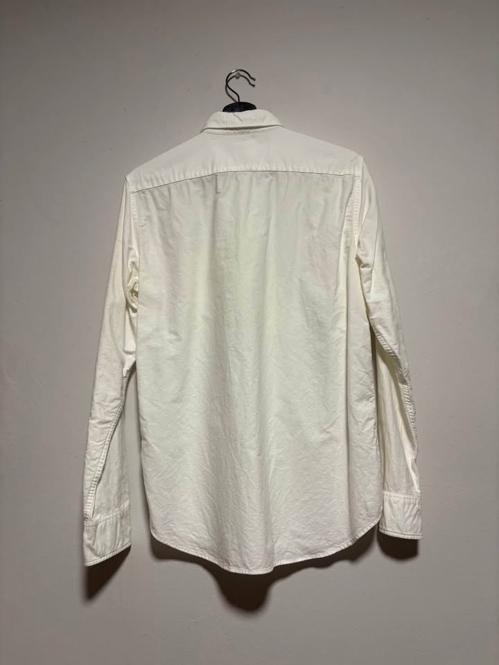 Uniqlo Men's Slim Fit Oxford Shirt - Off-White - Size Small - photo 3